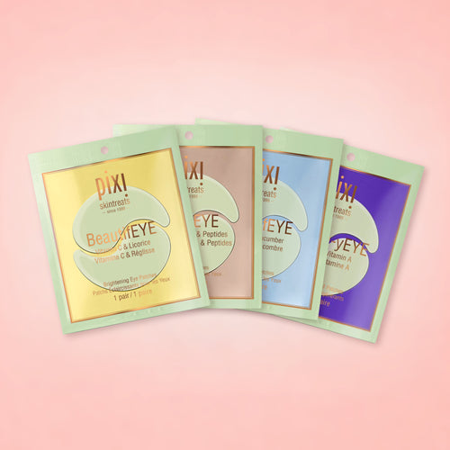 Pixi Eye Patch Library featuring BeautifEYE, FortifEYE, DetoxifEYE and Dream-yEYE single use patches view 1
